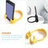 FONDOTIN 2pcs Thumb Gesture Phone Supports Creative Smartphone Brackets for Office and Home Use Black and Yellow Cell
