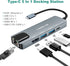 USB C Hub, 5 in 1 USB C 4K@32Hz HDMI Adapter with Ethernet Port, 100W Power Delivery for MacBook Pro