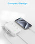 PD 20W Voltage Converter US to Europe, 250W Step Down 220v to 110v with 6 AC Output and USB Ports