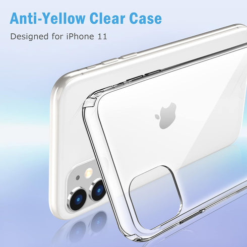 Compatible with iPhone 11 Case, Clear TPU Shockproof Bumper Cover, Anti-Scratch Protective Slim Thin Case for 11 6.1inch