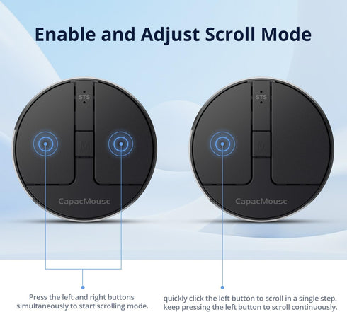 Stylish Mini Round Mouse with Pressure Sensing Reel, Ultra Portable Wireless Connectivity: Wired, 2.4G, Dual Bluetooth,