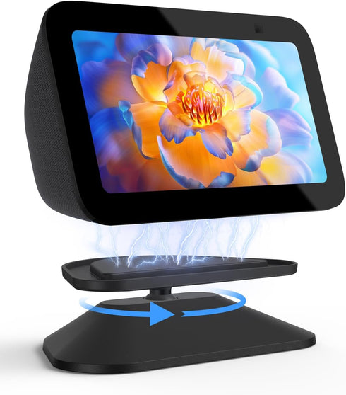 Maxonar Adjustable Stand for Echo Show 5 (3rd Gen), Tilt Swivel Stand with Anti-Slip Base, Strong Magnetic Compatible