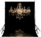 LYLYCTY 5x7ft Luxurious Chandeliers Photography Background European Gorgeous Crystal Chandelier Black Backdrop Studio