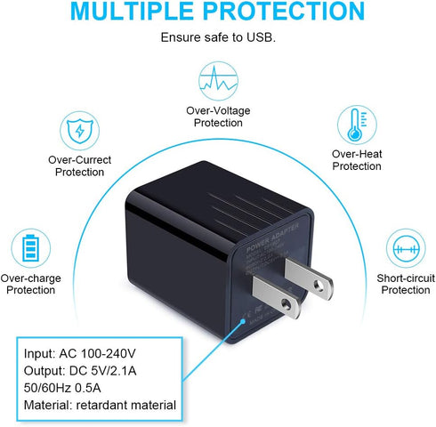 USB Charger for Samsung Galaxy S24 A10E A50 A70 A80 Note 20 Ultra S23 S22 S21 S20 FE, Wall Charger Plug