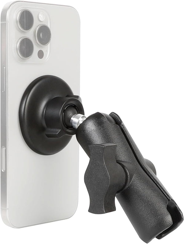 Leenconghui Magnetic Cell Phone Holder Base with 3.54" Double Socket arm for MagSafe