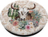 Western Boho Chic Longhorn Bull Skull Cactus Beige Pattern PopSockets Standard PopGrip