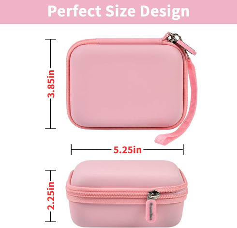 Carrying Case for 2PCS iWALK Portable Charger Power Bank, Pink Bag for Small Charging Battery Packs