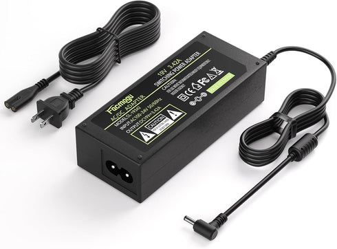 Facmogu DC 19V 3.42A Power Supply, 65 Watt 100-240V AC to DC 19Volt Transformers, Power Adaptor Converter 5.5x2.5mm DC Plug with 2.42m/ 7.94 feet Power Cord for Home Audio Bluetooth Stereo Receiver