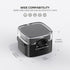 Magnetic Cable Clips, 6 Pack Under Desk Cord Management for Nightstand, Home Office, Kitchen, Crystal Black