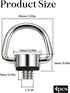 Qulkws 4pcs Holder,1/4"-20 Stainless Steel D Ring Screw, Camera D Ring Screws Hinged Thread, Fixing Screw Camera