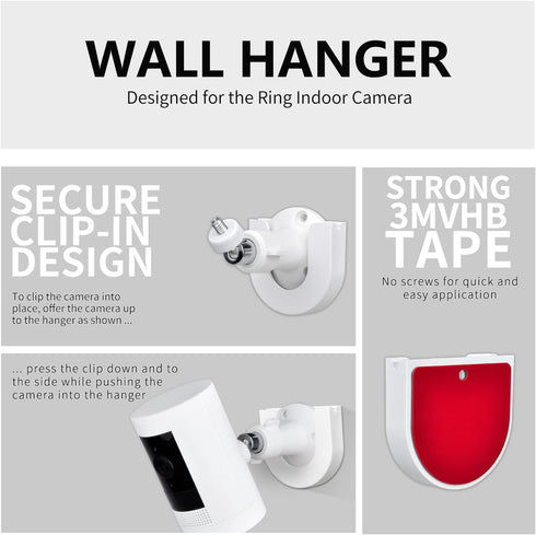 Strong Adhesive Adjustable Indoor/Outdoor Security Wall Mount Compatible with Arlo Pro/Pro 2/Pro 3/Ultra/Ultra 2, Ring