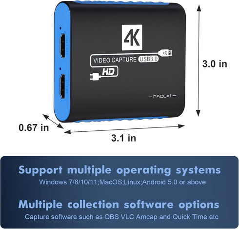SUDTREEV 2, 1, PS4, PS5, USB3.0 1080P 60FPS 4K@30Hz Capture Card for Nintendo Switch Switch OLED, Steam Deck, Xbox