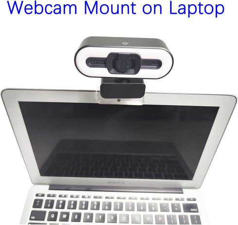 HTLAKIKJ 1/4'' Webcam Mount for Monitor, Compatible with Logitech and other Webcams with Thread, Acrylic Clear Mount on