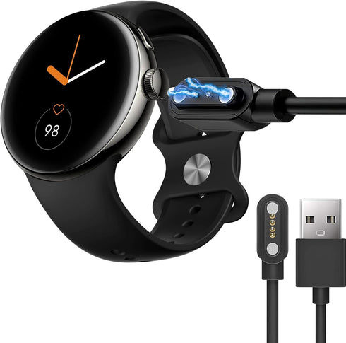 Compatible Magnetic USB Charger for Parsonver LA24 Smart Watch, Replacement Charging Cable (Black)