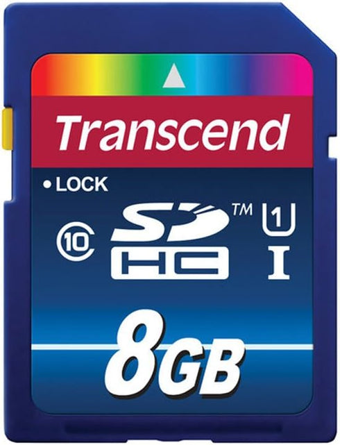 Transcend 8GB SDHC Memory Card, Premium Class 10 UHS-I, Pack of 5