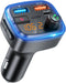 HUNDRUP Bluetooth 5.4 Car Adapter, Wireless FM Transmitter with Deep Bass Player, 48W