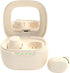 STUPIDYIN Wireless Earbuds, Bluetooth 5.3 Headphones with Makeup Mirror Charging Case, Semi-Transparent Design,