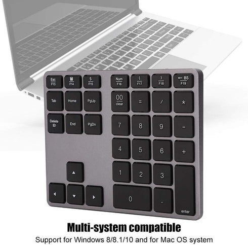 Bluetooth Numeric Keypad, 35 Keys Ultra Thin Number Pad, Bluetooth 5.0 Rechargeable for Tablet, Windows,