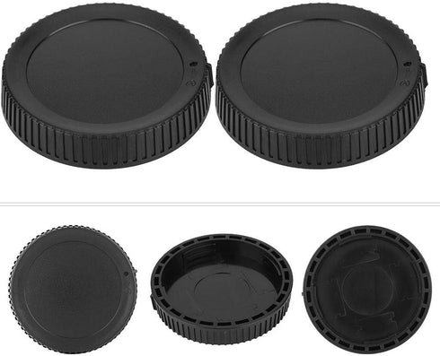 2Pcs Camera Lens Cover for Nikon Z6 Z7 Z50 and Z-Mount Camera - Black