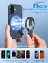 GripMate 17 16/15/14/13/12,Black for MagSafe Phone Grip for iPhone - Magnetic Phone Ring Holder Detachable for iPhone