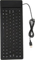 VBESTLIFE Foldable Silicone Keyboard, USB Wired 85 Keys Waterproof Rollup Keyboard for Laptop (Black)
