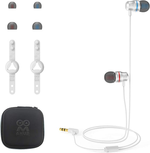 AMVR Noise Isolating Earbuds for Meta Quest 2 VR Headset, Custom Made with 3D 360 Degree Sound (White)