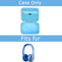 Mchoi Shockproof Carrying Case for Philips K4206 Kids Wireless On-Ear Headphones, Blue, Case Only