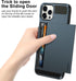 Vofolen iPhone 13 Pro Case, Wallet Credit Card Holder Slot, Anti-Scratch Dual Layer Hybrid Bumper Armor, Navy