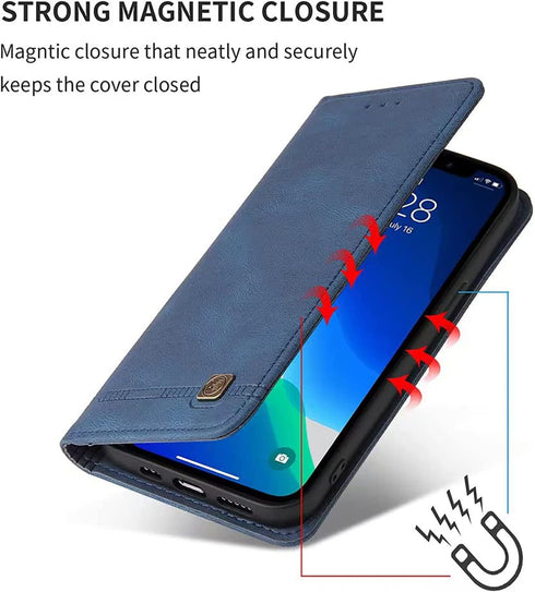 iPhone 11 Wallet Flip Case, 6.1 Inch with Shockproof TPU Interior, Credit Card Holder, Full Body Protection