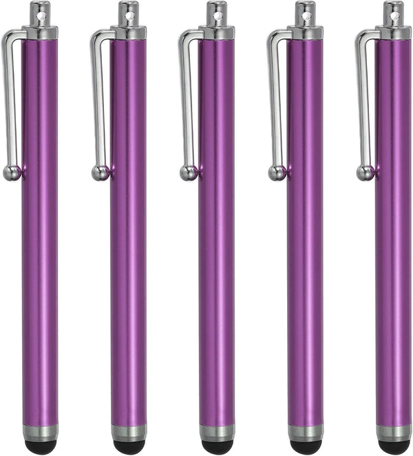 MECCANIXITY 5pcs Stylus Pens for Touch Screens, Universal Capacitive High Sensitivity for Phone Tablet Devices (Purple)
