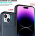 ZUSLAB Card Holder Slot Case for Apple iPhone 15 6.1 Inches 2023, Phone Wallet Case with 1 Tempered Glass Screen