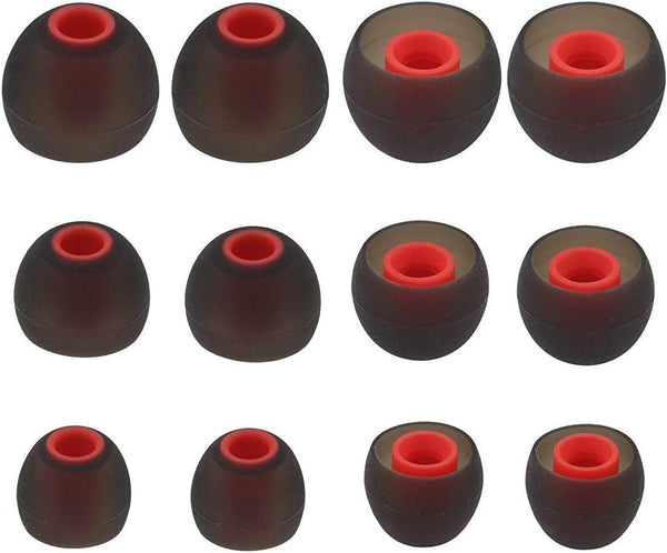 Replacement Ear Tips Earbuds Silicone Buds for Senso, Otium, Hussar Bluetooth Headphones, 6 Pairs, S/M/L