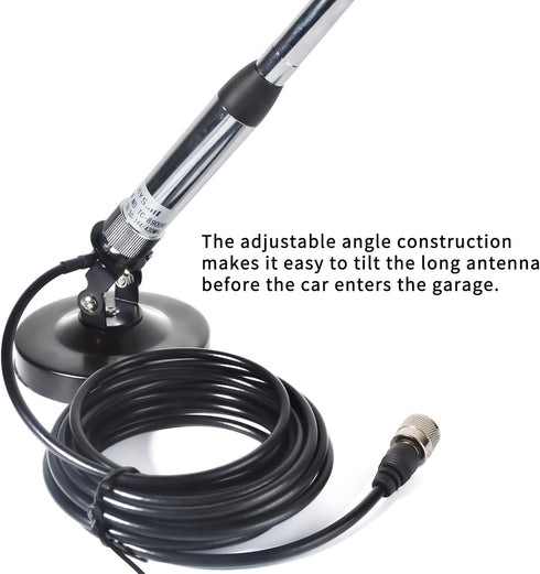 TWAYRDIO 180 10CM/4 Inch Angle Adjustable Radio Antenna Magnetic Mount Base for Car Mobile Transceiver