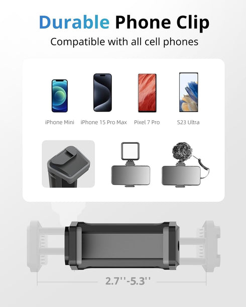 UBeesize Camera Tripod with Remote, Flexible Stand with Phone Holder and Action Camera Mount Adapter for iPhone Samsung