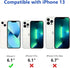 RALEAVO Matte Case Compatible with iPhone 13 Case,Slim Translucent Frosted Case Cover Hard PC Back Military Drop Protection Phone Case Skin-Friendly Case for iPhone 13 6.1-inch,Black