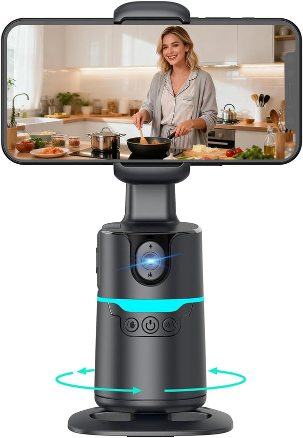 TOALLIN Auto Face Tracking Phone Holder Tripod, Smart Shooting Gimbal with Remote, 360