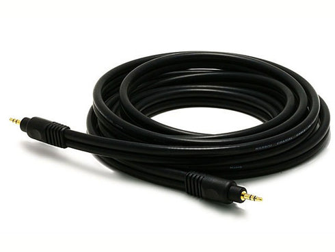 Monoprice Audio Cable - 10 Feet, Black | Premium 3.5mm Stereo Male to Male, Gold Plated
