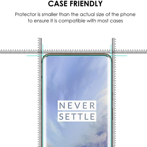 [3 Pack OnePlus 7 / 7T Screen Protector, Tempered Glass UV Set, Full Transparency, Scratch Repair, Sensitive Touch,