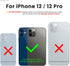ORNARTO iPhone 12 Case, iPhone 12 Pro Case, Slim Liquid Silicone Soft Gel Rubber Cover, 6.1 inch-Cyprus Green
