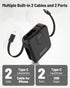 ODGUV Cables,22.5W Pack 10000mAh,Travel Small Portable Charger with Built-in Fast Charging Power Bank,USB-C Mini