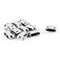 uxcell 10 Pcs USB Standard Micro Type B Female Port 5 Pin, Metal Mini Angle Dip Jack Solder Plug Connector