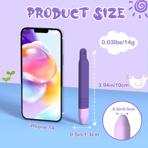 Kid-Friendly Stylus Pens for Touch Screens with Tethers, Mixoo Anti-Rolling Tablet Stylus 2 Pack for Kids, Compatible