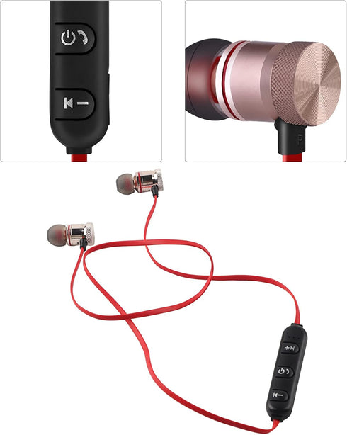 Yinhing Magnet Sports Earbuds Headphones for iPhone & Android - Golden, High-Quality Sound & Comfort.