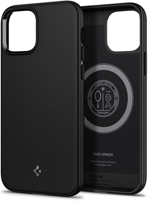Spigen 12 12 Mag Armor Case Compatible with iPhone Pro and Compatible with iPhone - Matte Black