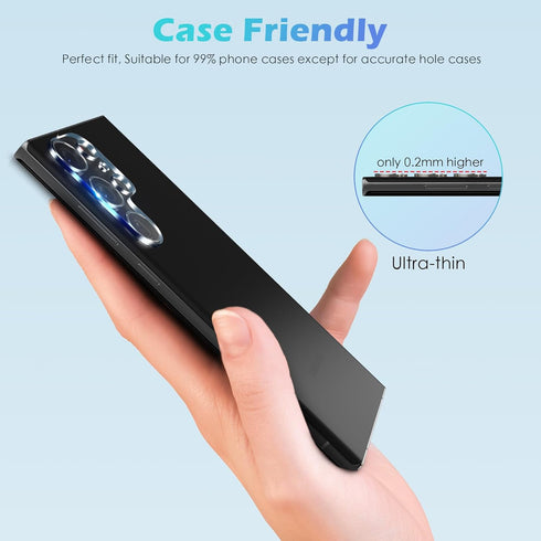 imluckies 4 Pack Camera Lens Protector for Samsung Galaxy S24 Ultra, HD Tempered Glass Anti-Scratch Back Camera Screen