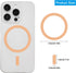6 Pack Universal Metal Rings Sticker for MagSafe Magnetic Wireless Charger, Compatible with iPhone 13 12 Pro Mini Max,
