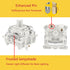 Gateron G Pro 3.0 White Switches for Mechanical Keyboard, 5-Pin 38gf Linear/Pre Lubed/Pin Stronger/Silent/RGB Switches