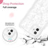 Zrutru 12 6.1",Kawaii 12,White Cute Bow Glitter Phone Case for iPhone Ribbons Bling Wave Cases Girly Heart Sparkling