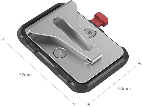 SmallRig Mini V Mount Battery Plate, V-Lock Mount with Belt Clip for Camera Power Supply - 2990