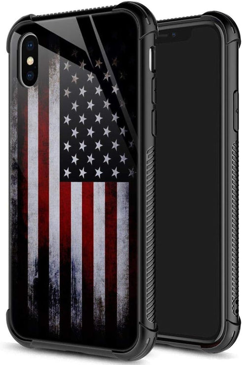 iPhone XR Case - Military-Grade Protection, Shockproof Corners, Anti-Scratch Old Flag Design